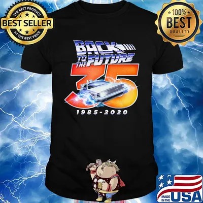 Back to the future 35 1985 2020 time machine light shirt