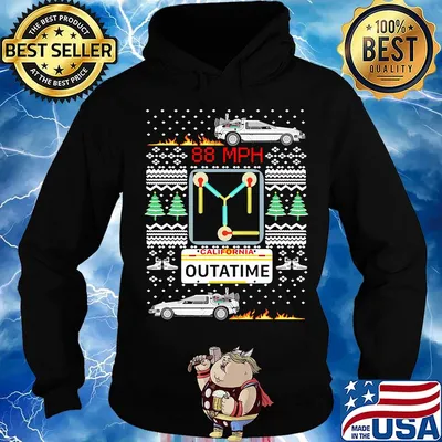 Back to the future movie californie outatime merry christmas s Hoodie