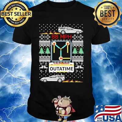 Back to the future movie californie outatime merry christmas shirt