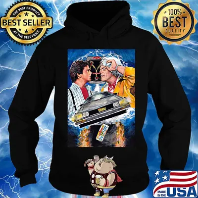 Back to the future movie outa time machine art s Hoodie