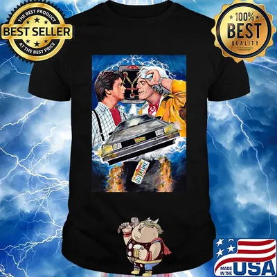 Back to the future movie outa time machine art shirt