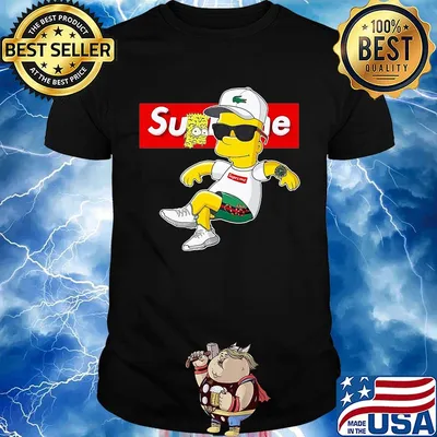 Bart simpsons supreme logo shirt