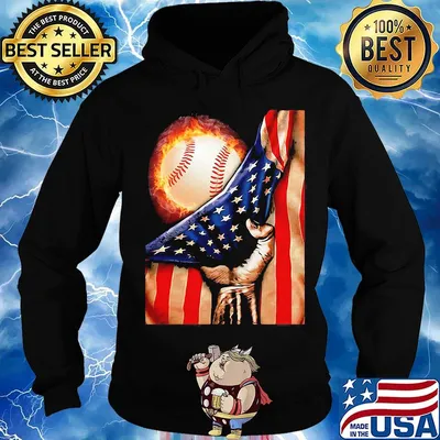 Baseball american flag happy independence day fire s Hoodie