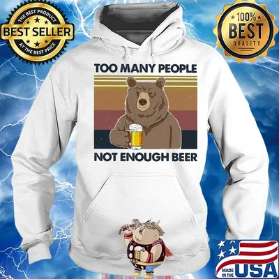 Bear Knitting because murder is wrong Vintage retro s Hoodie
