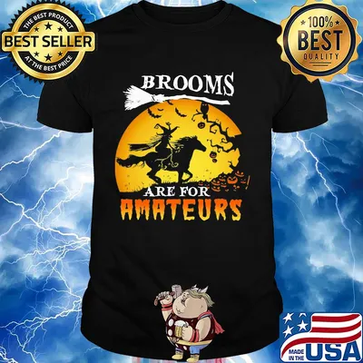 Beautiful Brooms Are For Amateurs Horse Riding Lovers Halloween Sunset shirt