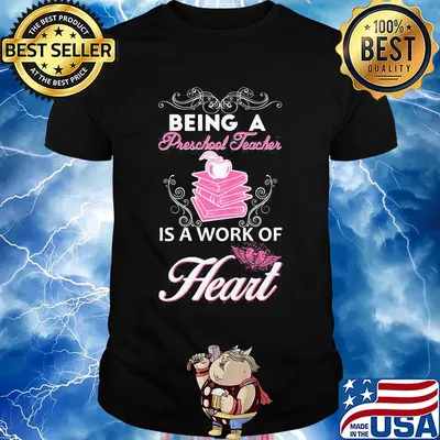 Being a Preschool teacher is a work of heart Apple Book shirt