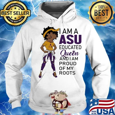 Betty boop alcorn i am a asu educated queen and i am proud of my roots s Hoodie