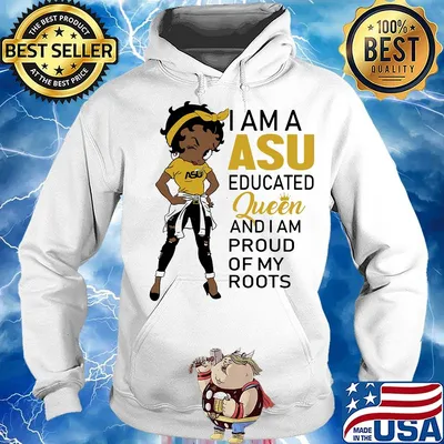 Betty boop i am a asu logo educated queen and i am proud of my roots s Hoodie