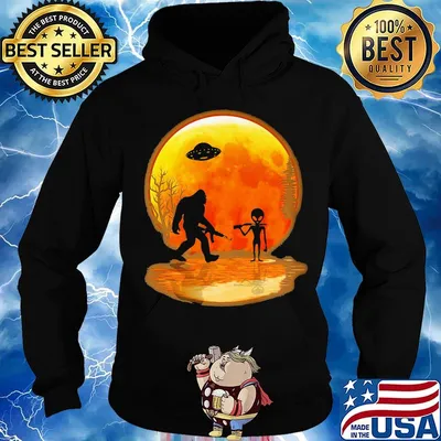 Bigfoot UFO hunter alien moon blood s Hoodie