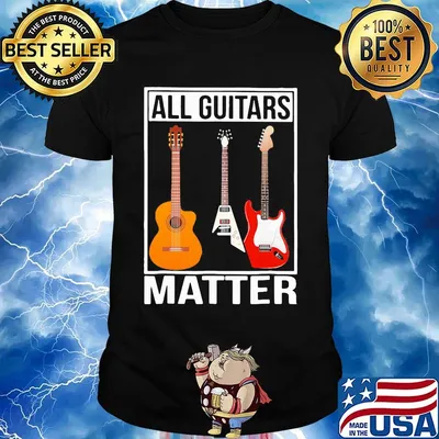 Black all guitars matter shirt
