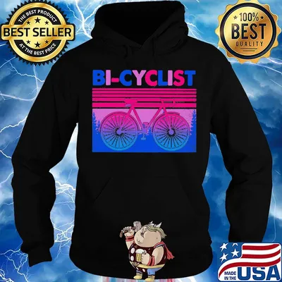 Black bi-cyclist vintage classic s Hoodie