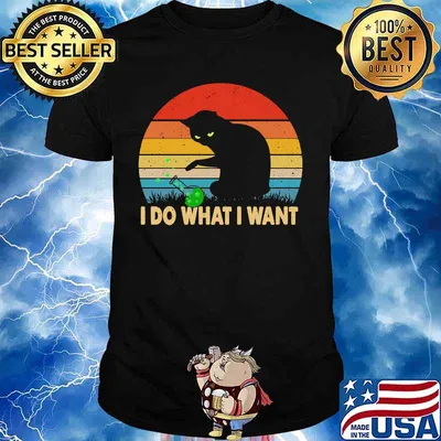 Black Cat Corona I do what I want Vintage retro shirt