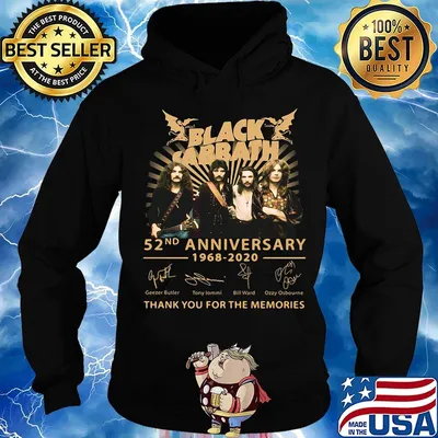 Black sabbath 52nd anniversary 1968 2020 thank you for the memories signatures light s Hoodie