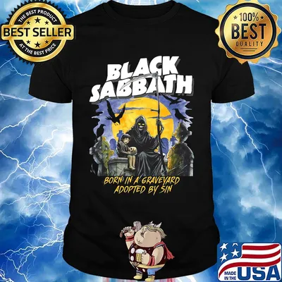 Black sabbath born in a graveyard adopted by sin shirt
