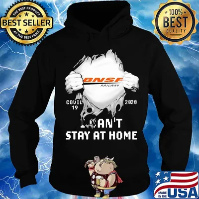 Blood insides bnsf railway covid-19 2020 i can't stay at home s Hoodie