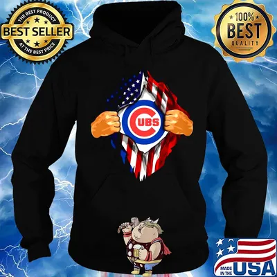 Blood insides chicago cubs american flag independence day s Hoodie