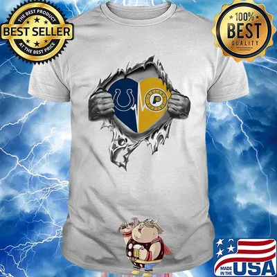 Blood insides heart indianapolis colts vs indiana pacers shirt