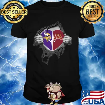 Blood insides minnesota vikings and wilkes university athletics heartbeat shirt
