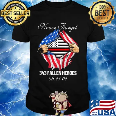 Blood insides never forget 343 fallen heroes american flag independence day shirt