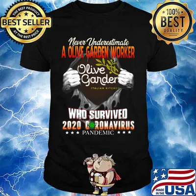Blood insides never underestimate a olive garden worker who survived 2020 coronavirus pandemic shirt