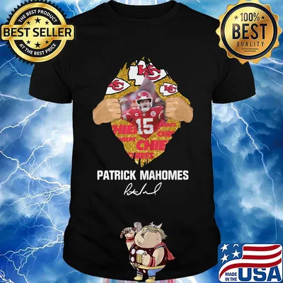 Blood insides patrick mahomes kansas city chiefs football logo signature shirt
