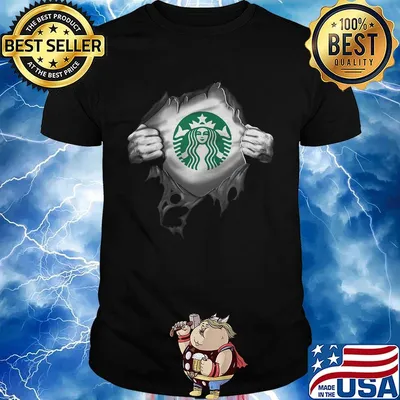 Blood insides starbucks shirt