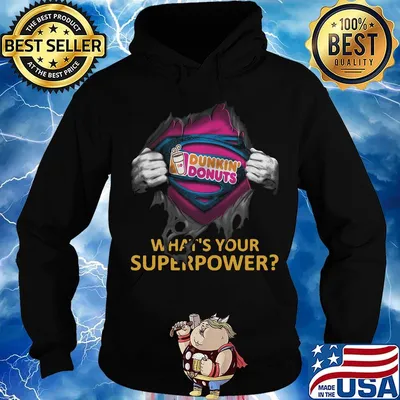 Blood insides superman dunkin donuts what's your superpower s Hoodie