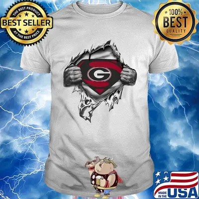 Blood insides superman georgia bulldogs shirt