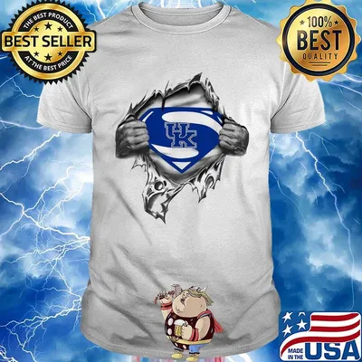 Blood insides superman kentucky wildcats football shirt
