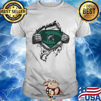 Blood insides superman michigan state spartans shirt