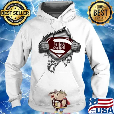 Blood insides superman texas a&m university s Hoodie