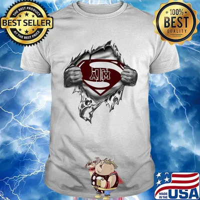 Blood insides superman texas a&m university shirt