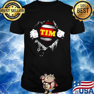 Blood insides superman tim logo shirt
