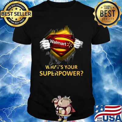 Blood insides superman walmart what's your superpower shirt