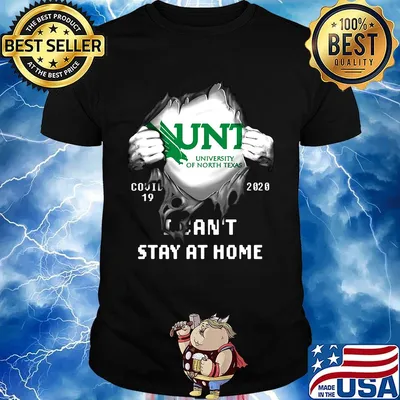 Blood insides unt university of north texas covid-19 2020 i can't stay at home shirt