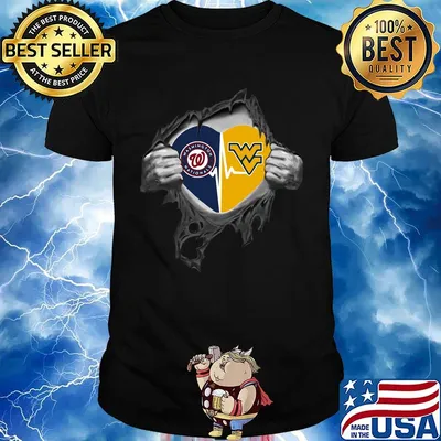 Blood insides washington nationals and west virginia heartbeat shirt
