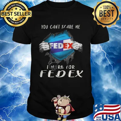 Blood insides you can't scare me i work for fedex shirt
