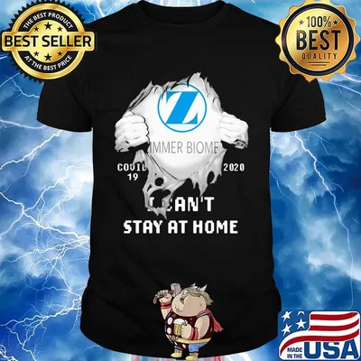 Blood insides zimmer biomet logo covid-19 2020 i can't stay at home shirt