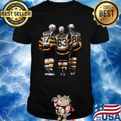 Boston bruins hockey bergeron 37 marchand 63 pasternak 89 shirt