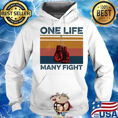 Boxing one life many fight vintage retro s Hoodie