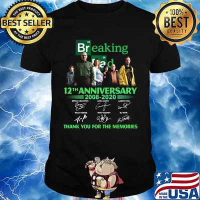 Breaking bad movie 12th anniversary 2008 2020 thank you for the memories signatures shirt