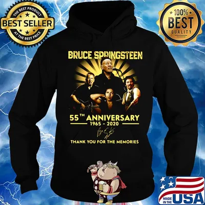 Bruce Springsteen 55th anniversary 1965-2020 thank you for the memories signature s Hoodie