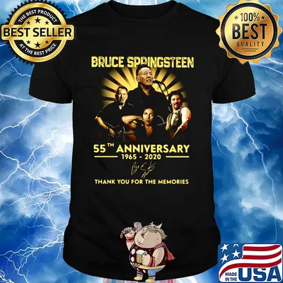 Bruce Springsteen 55th anniversary 1965-2020 thank you for the memories signature shirt