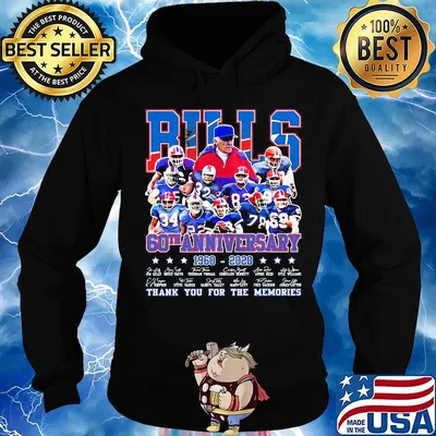 Buffalo bills 60th anniversary 1960 2020 thank you for the memories signatures s Hoodie