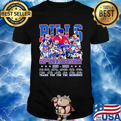 Buffalo bills 60th anniversary 1960 2020 thank you for the memories signatures shirt