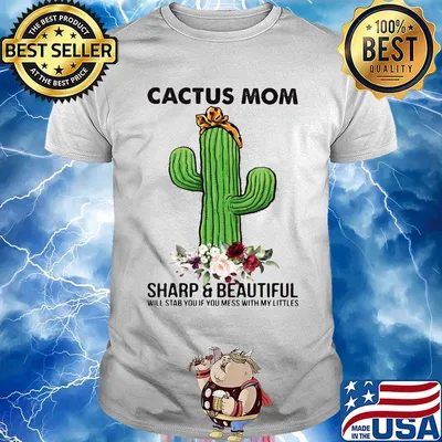 Cactus mom sharp and beautiful turban flower shirt