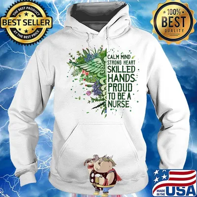 Caduceus calm mind strong heart skilled hands proud to be a nurse s Hoodie