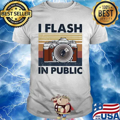 Camera I flash in public vintage retro shirt