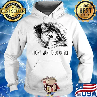 Cat fake mask I don't want to go outside s Hoodie