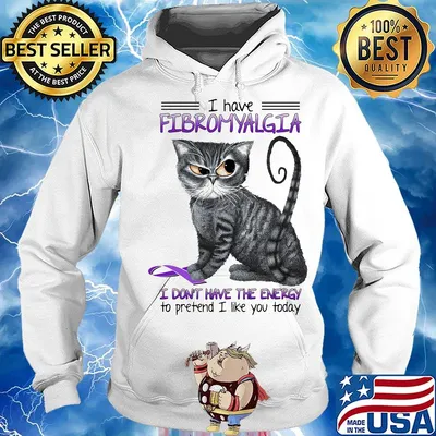 Cat i have fibromyalgia awareness i don't have the energy to pretend i like you today s Hoodie